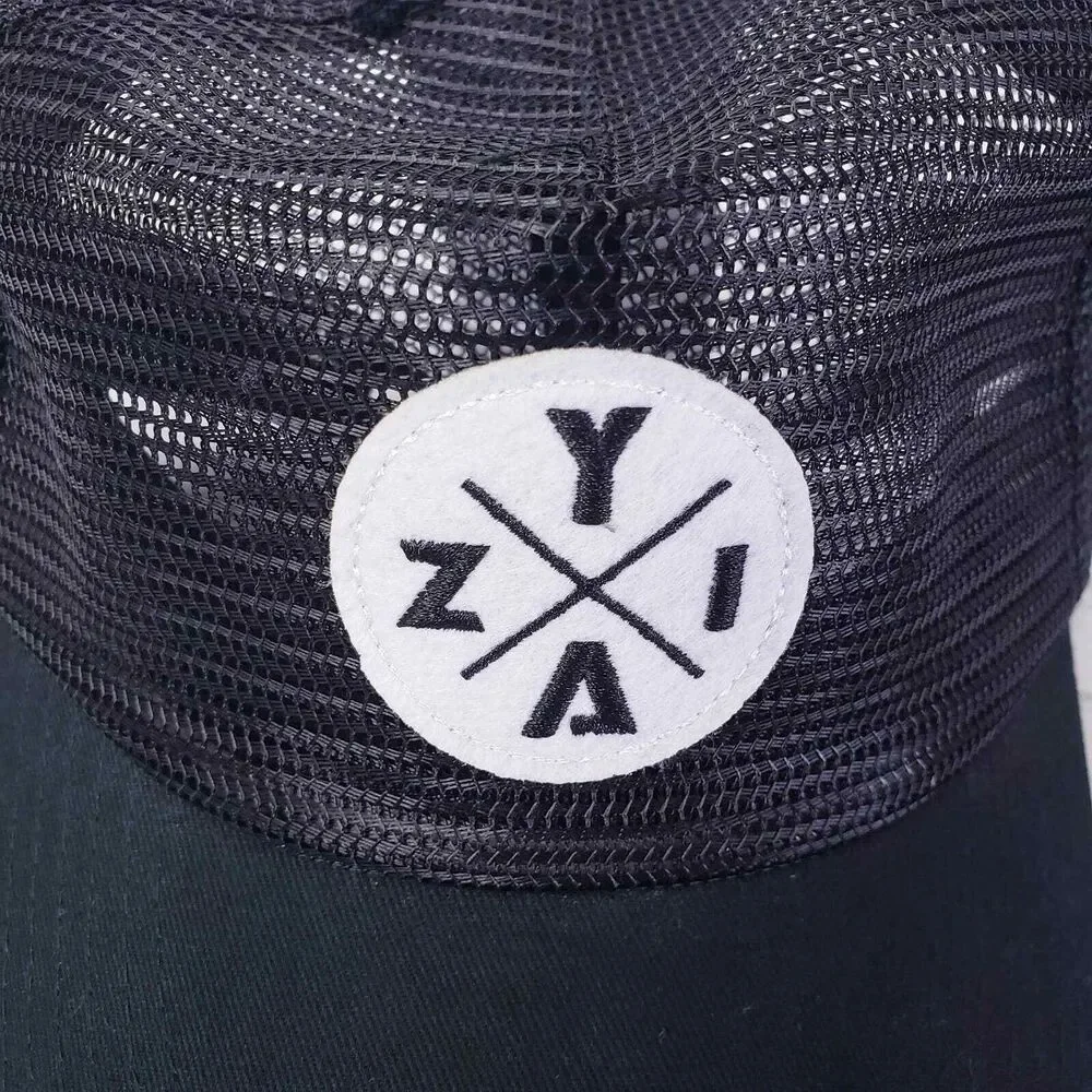 ZYIA Active X-Mesh Hat One Size Unisex‎ Adjustable Strap Cotton Blend Black NWT